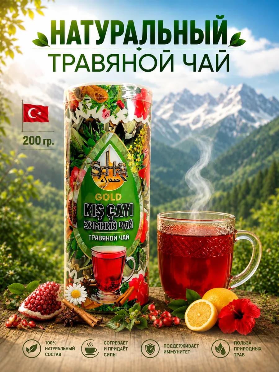 Чай турецкий травяной сбор зимний чай 200 гр