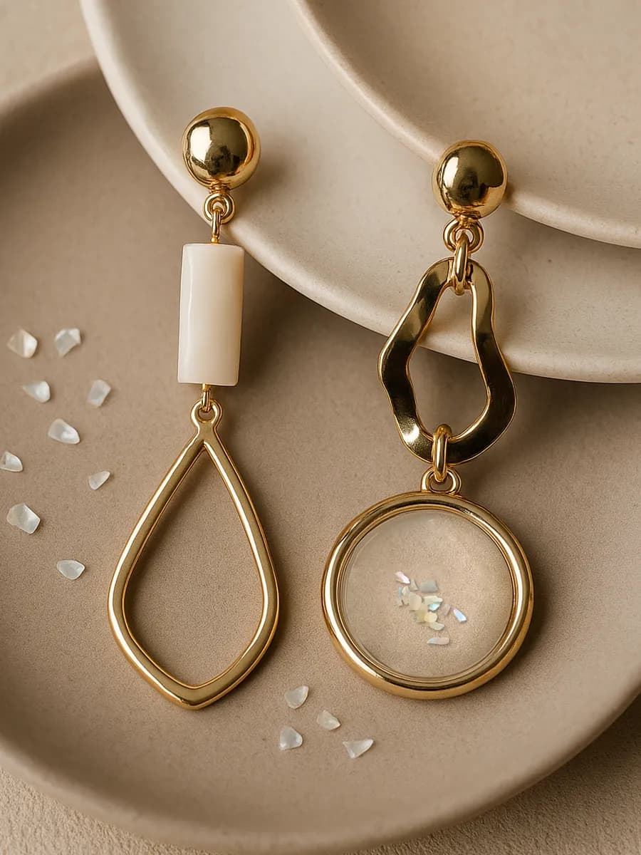 Серьги женские бижутерия золото висячие длинные