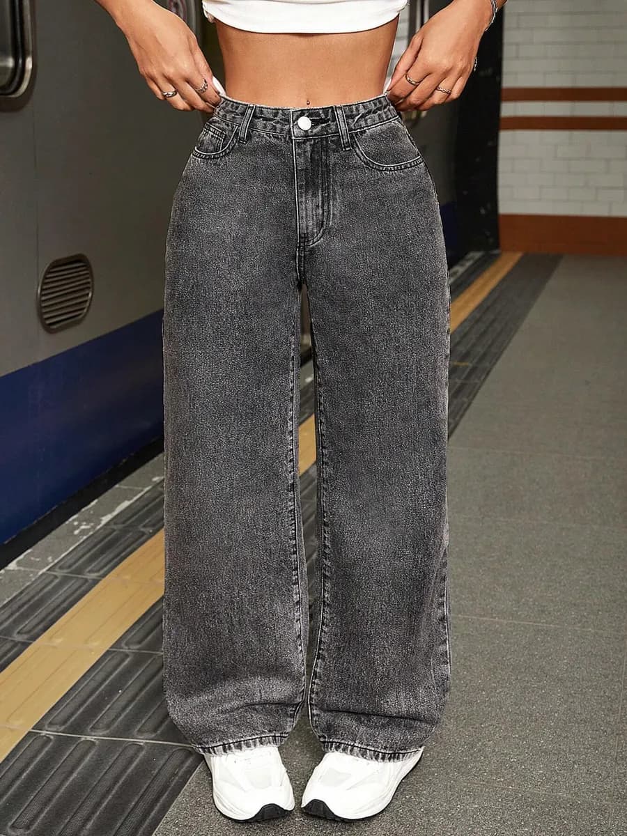 Широкие джинсы трубы оверсайз клеш