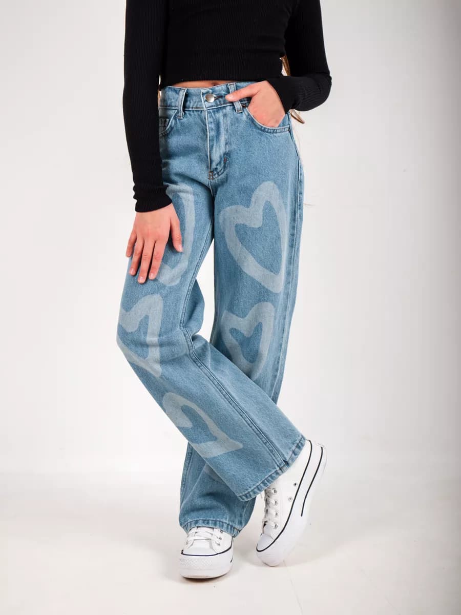 Джинсы с рисунком подростковые