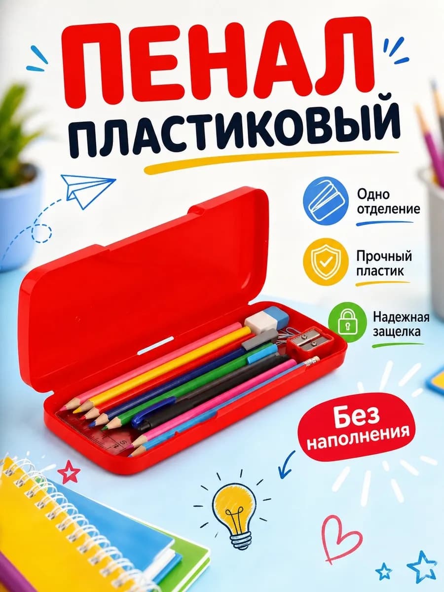 Пенал школьный для ручек и карандашей