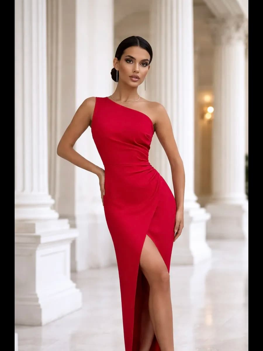 Платье вечернее длинное красное