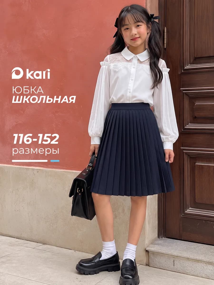 Юбка школьная теннисная на резинке