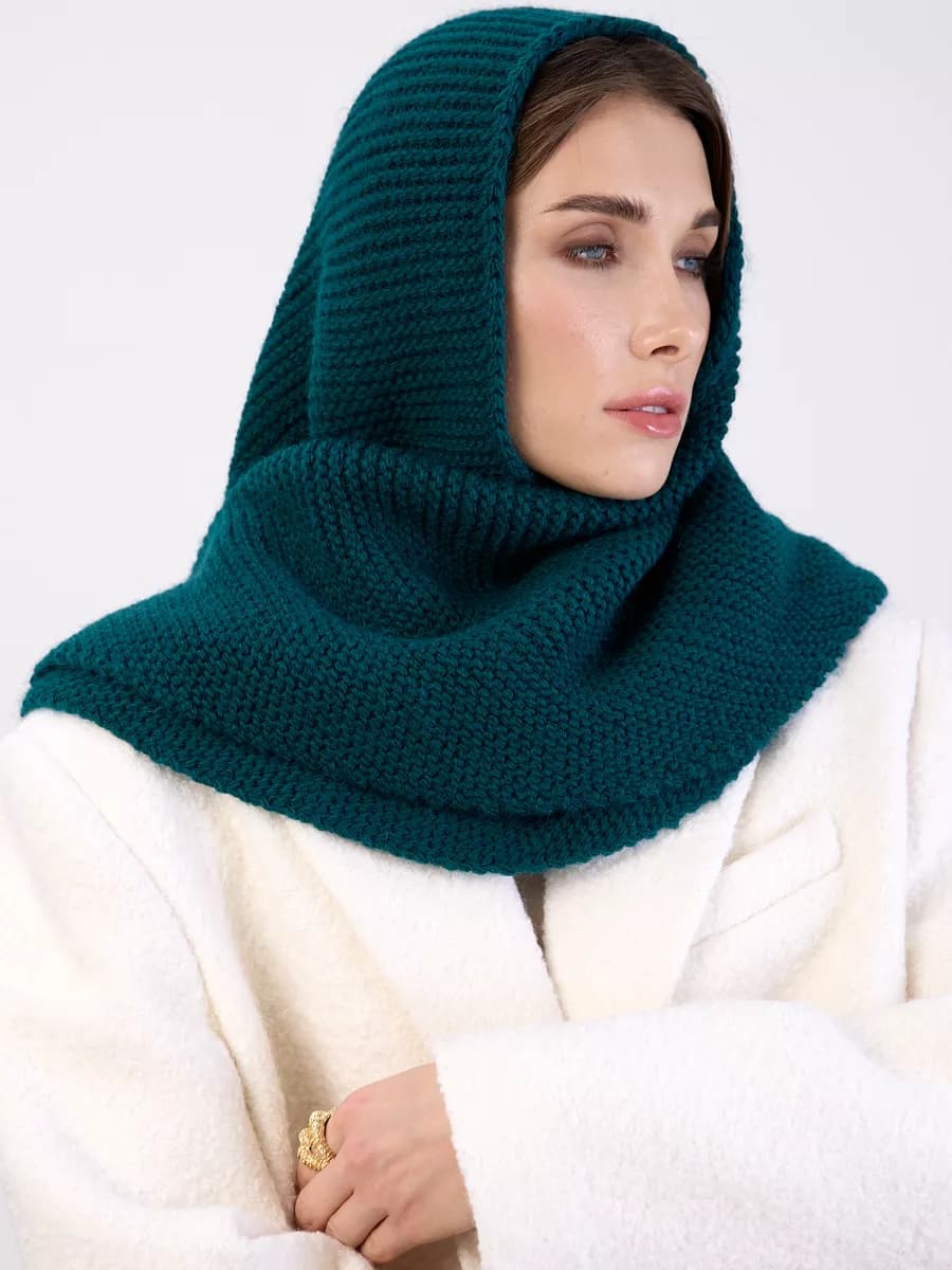 Платок косынка шарф вязаный шерстяной на голову шею