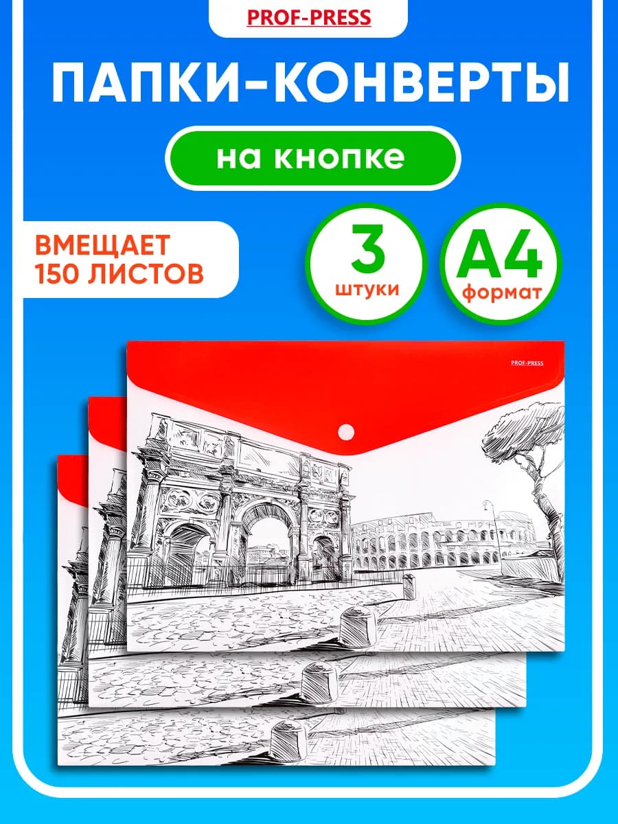 Папка для документов А4 на кнопке