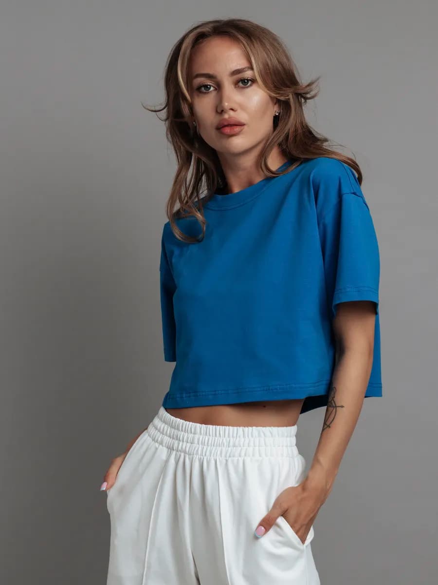 Футболка укороченная женская