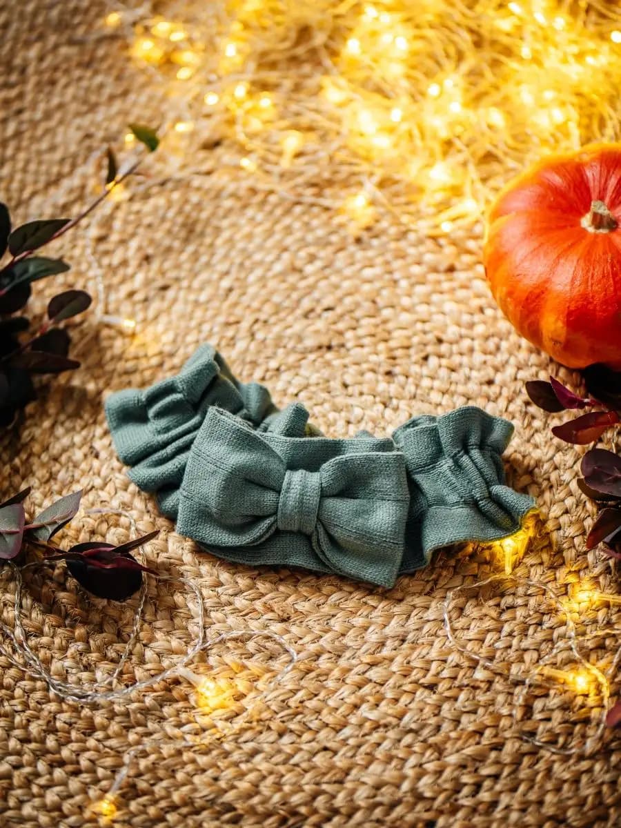 Бант вязаный для пледа