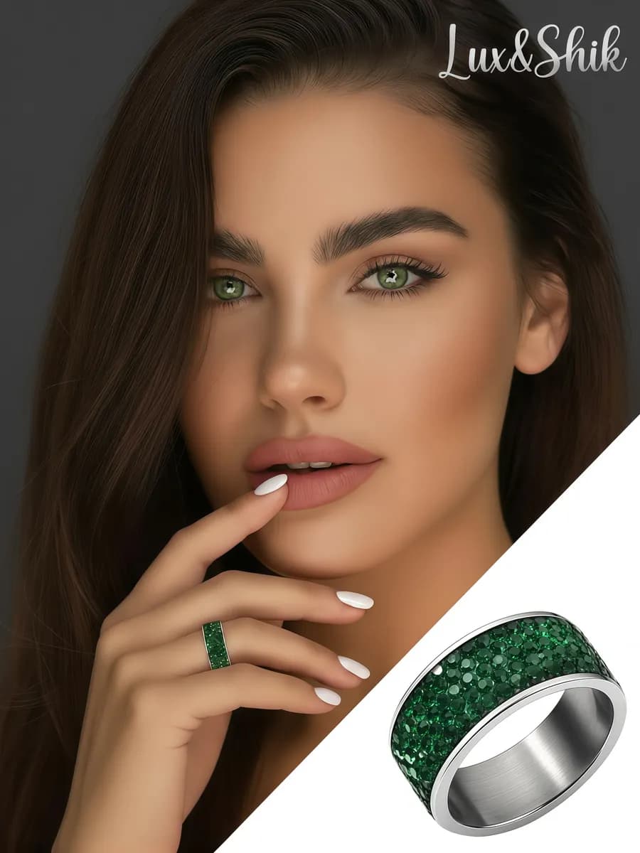 Кольцо широкое ювелирное перстень в подарок