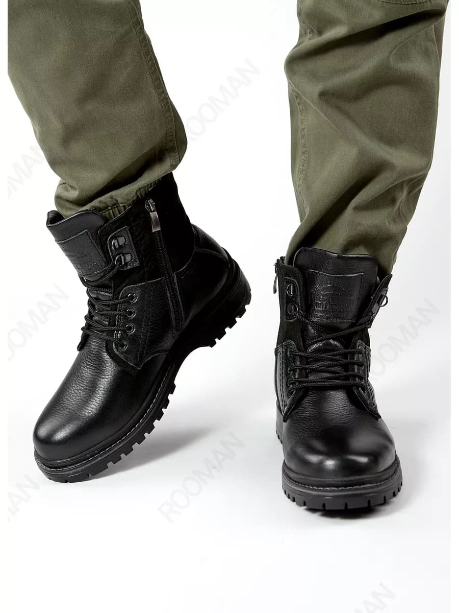 Ботинки зимние кожаные