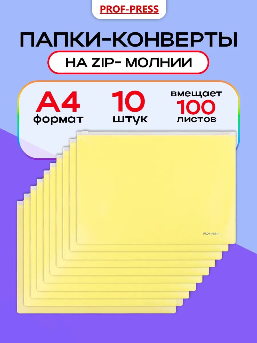 Папка конверт для документов на молнии комплект А4 - фото 1