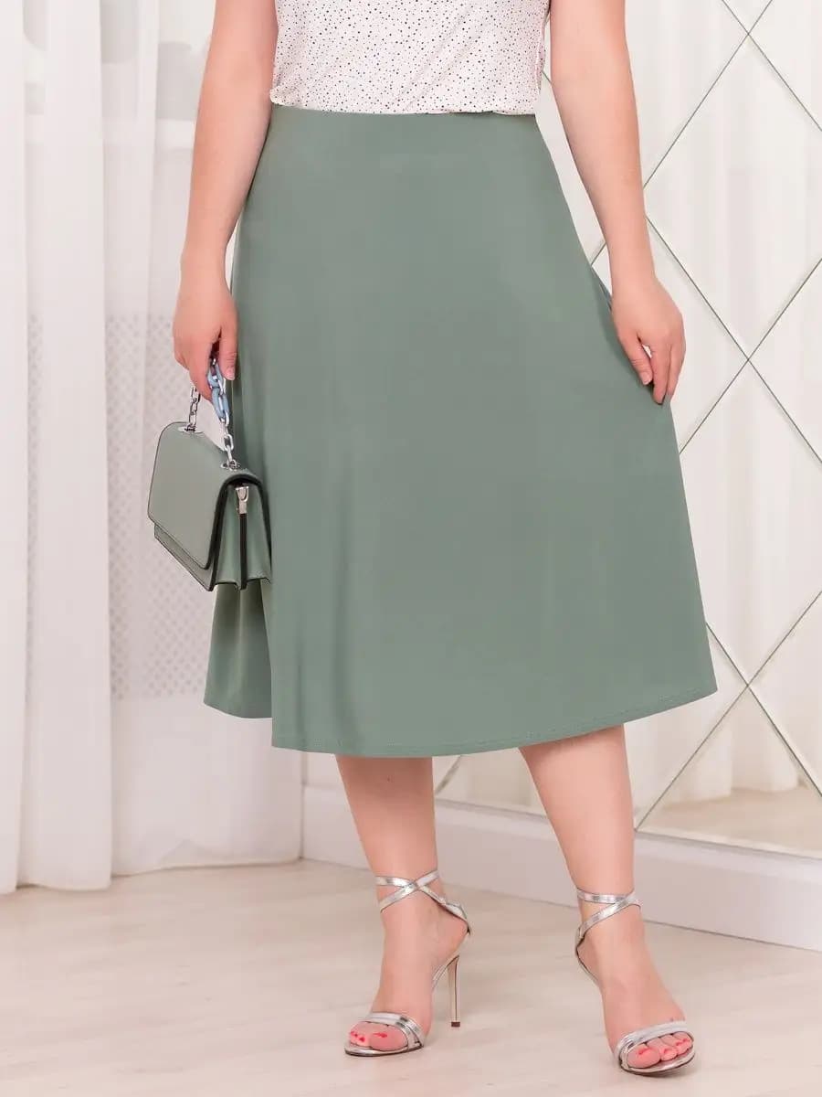 Юбка летняя трикотажная на резинке