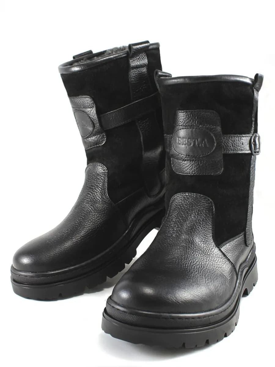 Унты зимние кожаные на меху - фото 1