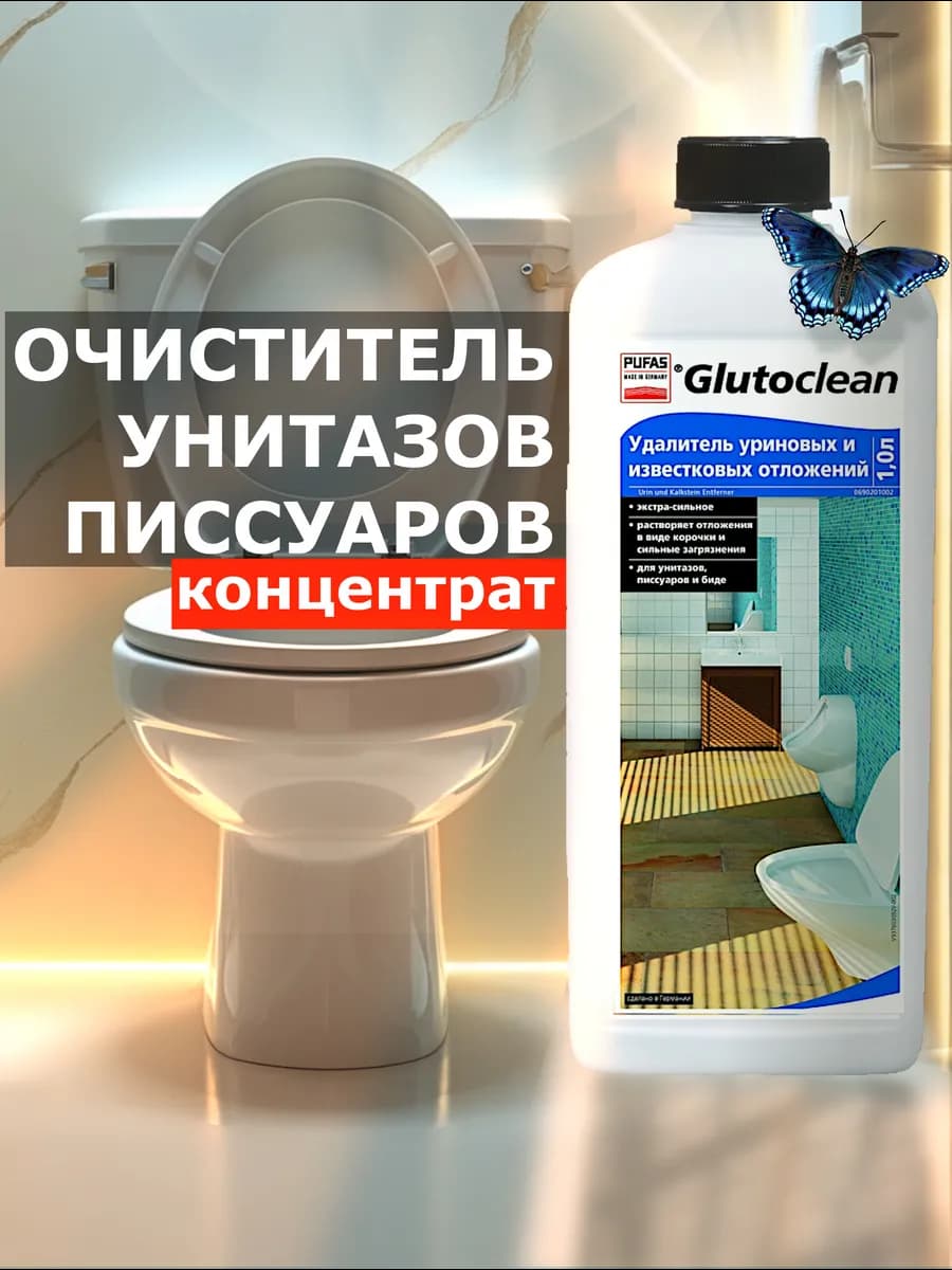 Чистящее средство для унитаза, очиститель налета 1л. Pufas