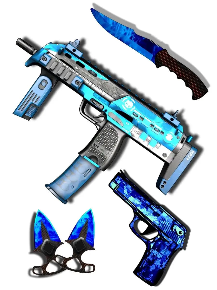 Автомат кс го, узи, нож бабочка, керамбит, пистолет, cs go