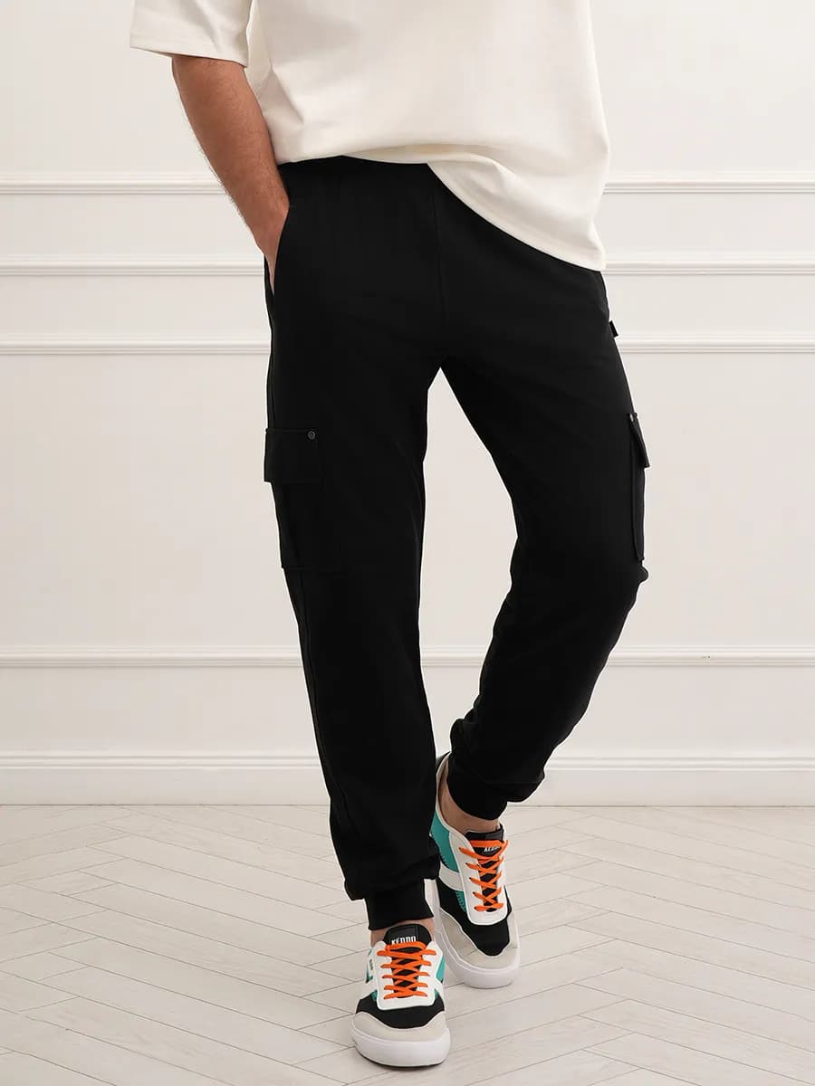 Брюки джоггеры из футера спортивные