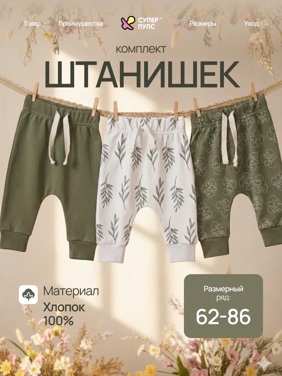 Штанишки для новорожденных