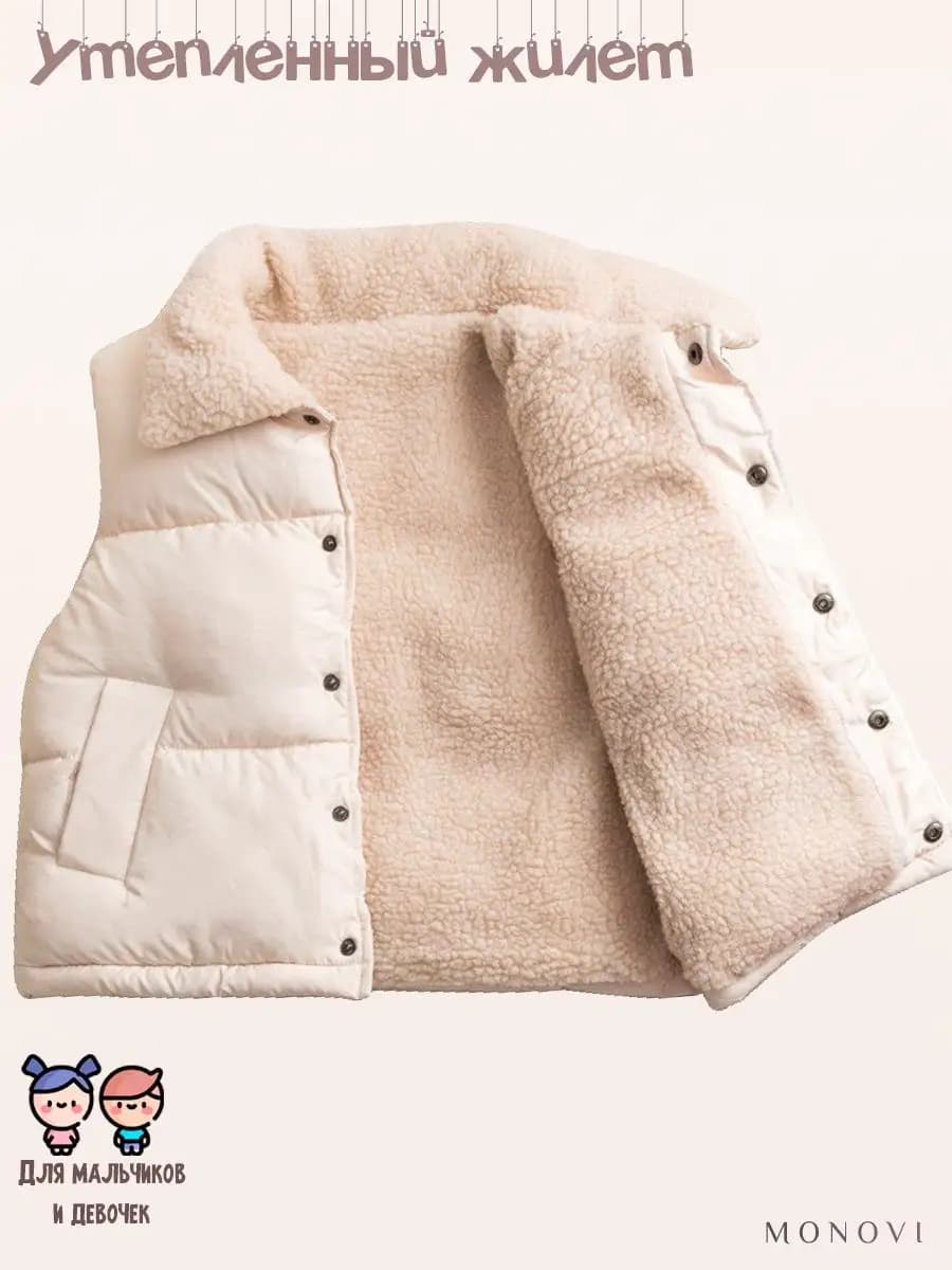 Жилет детский утепленный безрукавка