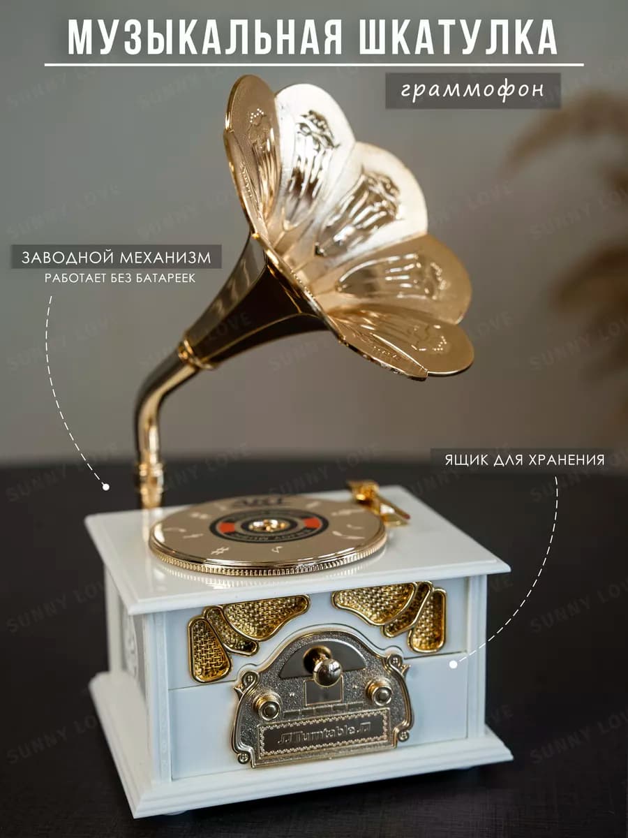 Шкатулка музыкальная для украшений