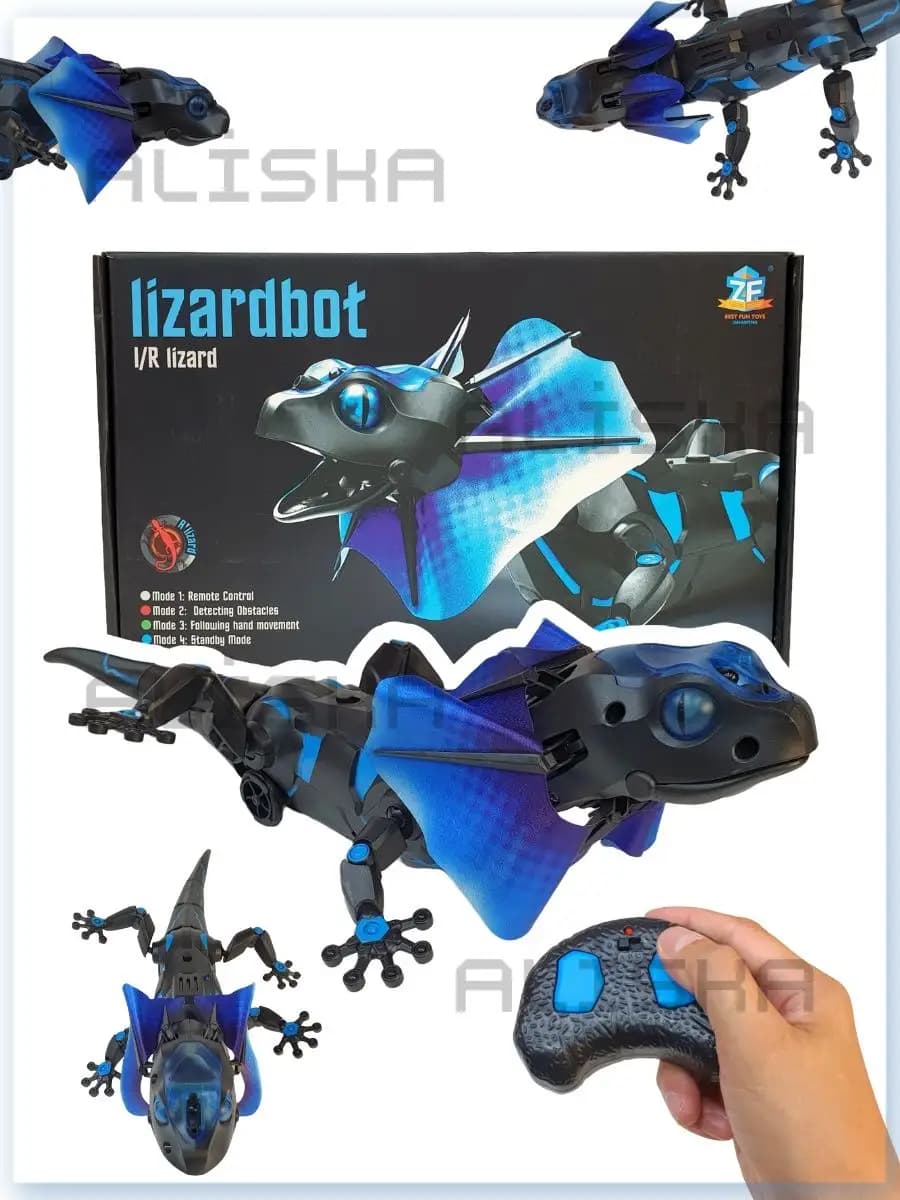 Игрушка интерактивная радиоуправляемая Робо-Ящерица 37 см