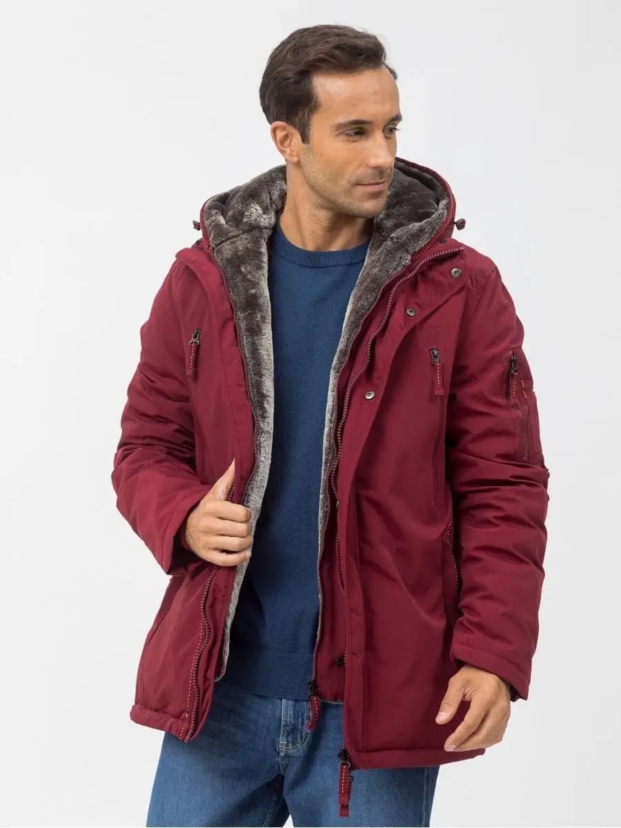 Куртка зимняя укороченная с капюшоном пуховик