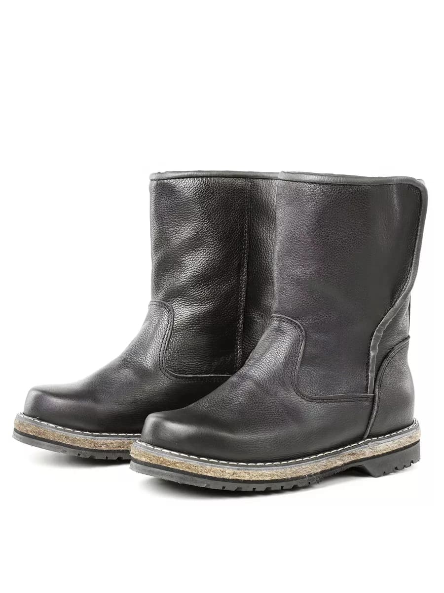 Унты зимние мужские короткие натуральная кожа