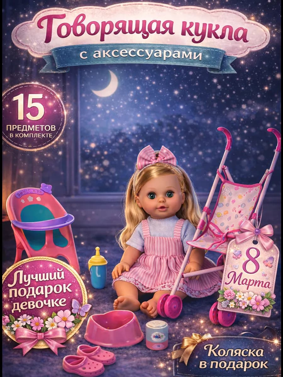 Говорящая кукла пупс детская