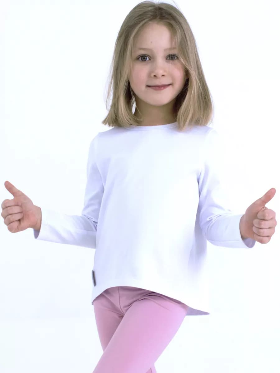 Лонгслив А-силуэта хлопок с лайкрой