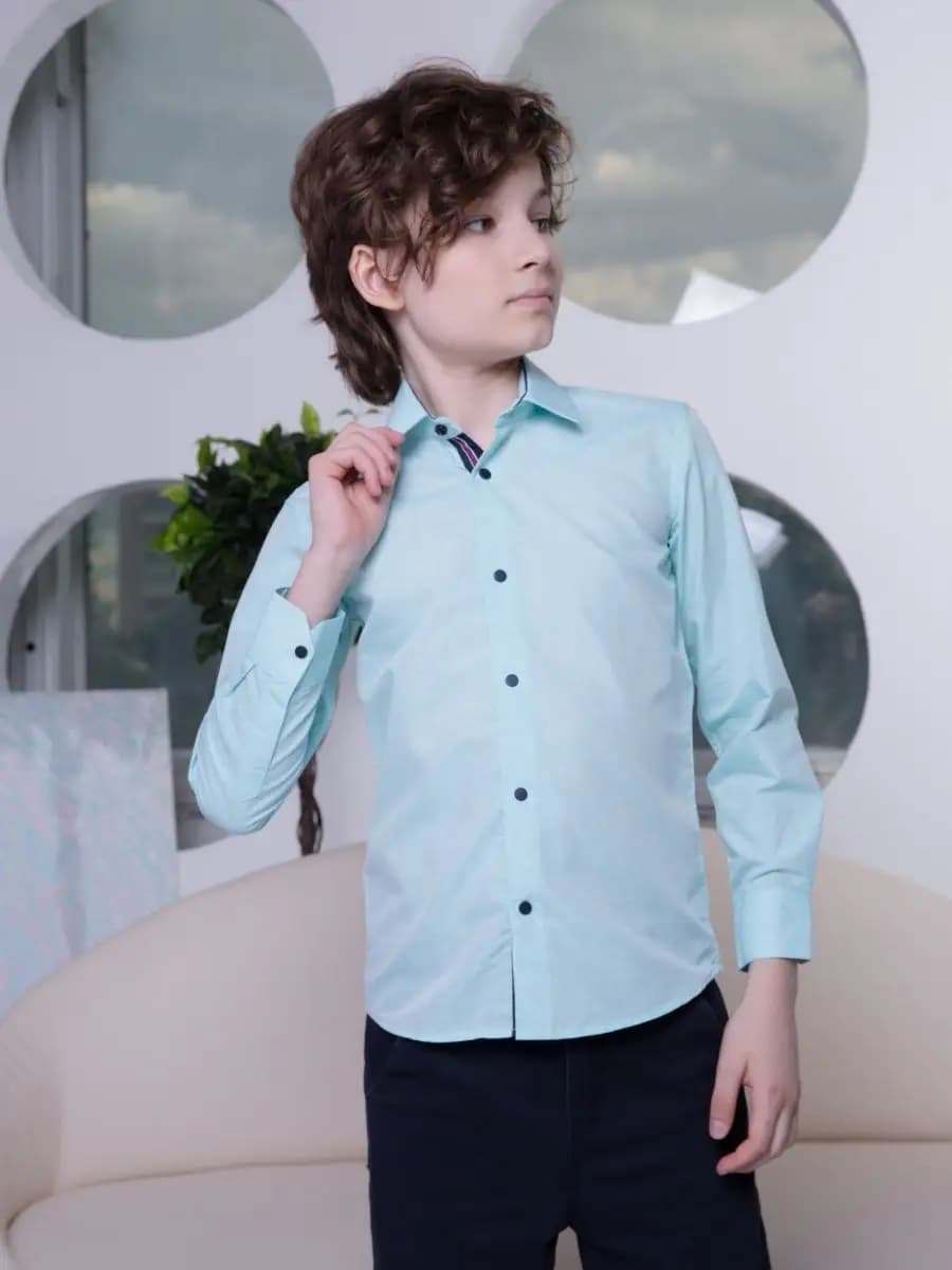 Рубашка с длинным рукавом школьная