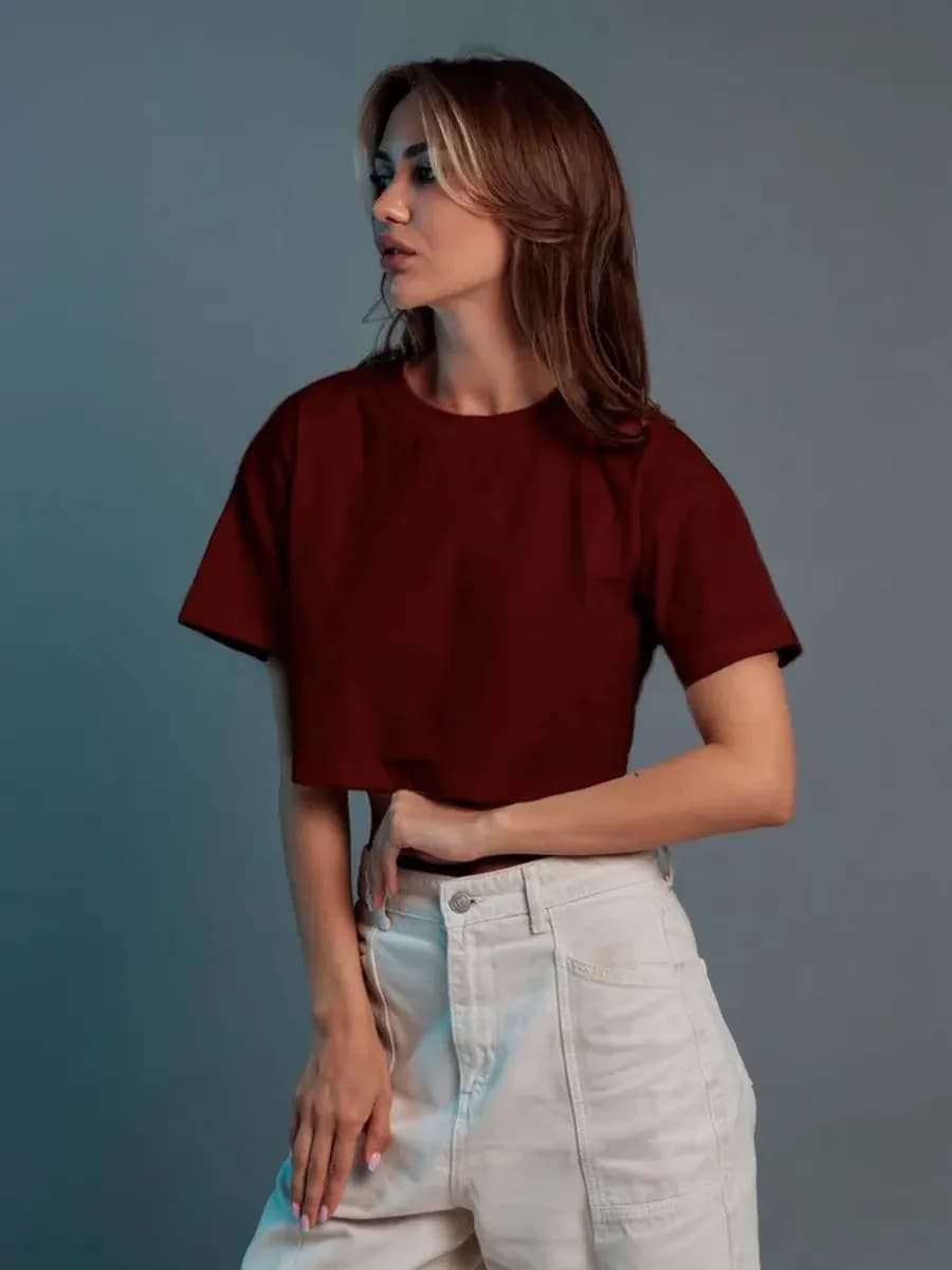 Футболка укороченная женская