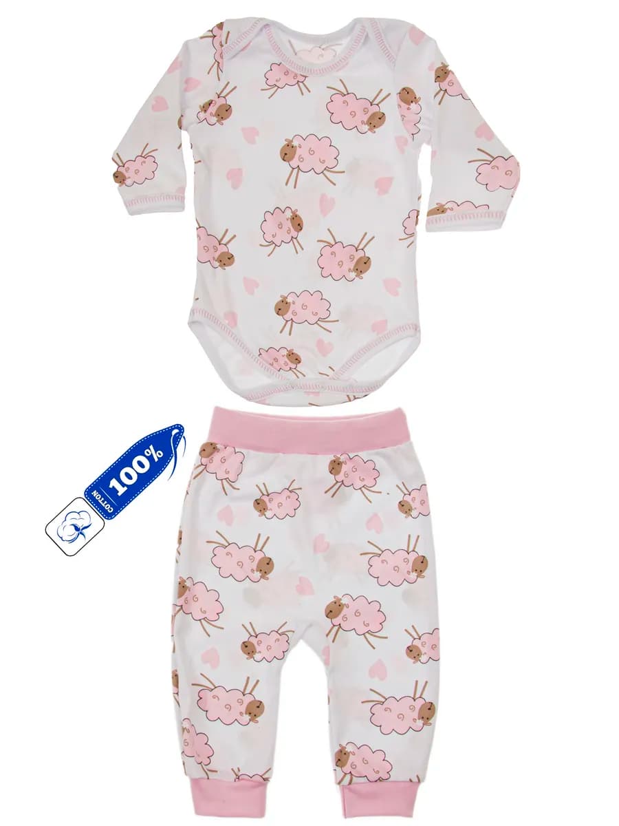 Домашний костюм со штанами для новорожденного