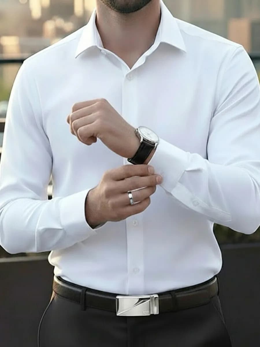 Классическая рубашка с длинным рукавом