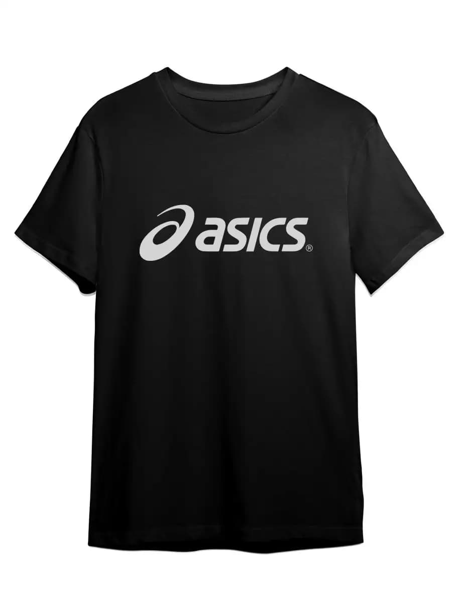 Футболка Asics Спортивная Минимализм Черная С Логотипом