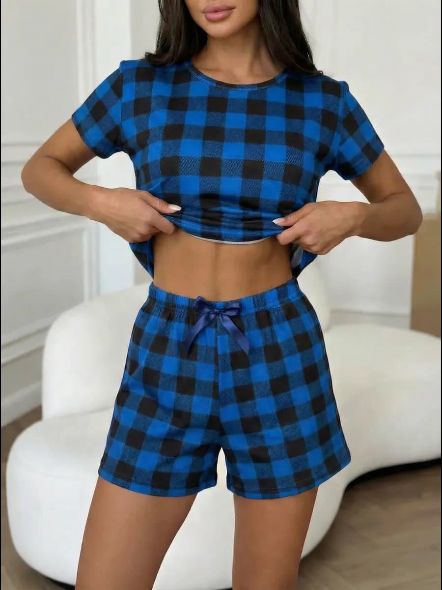 Пижама летняя с шортами домашняя больших размеров