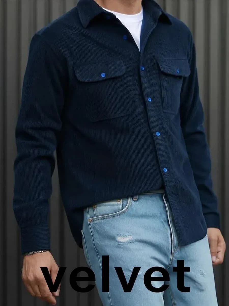 Рубашка микровельвет - фото 1