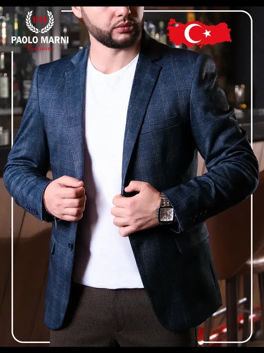 Пиджак мужской классический кэжуал повседневный в офис