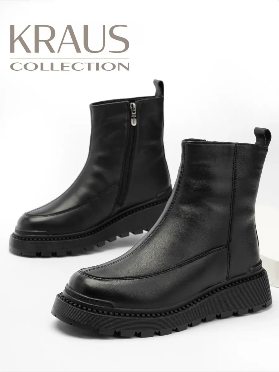 Ботинки женские зимние кожаные