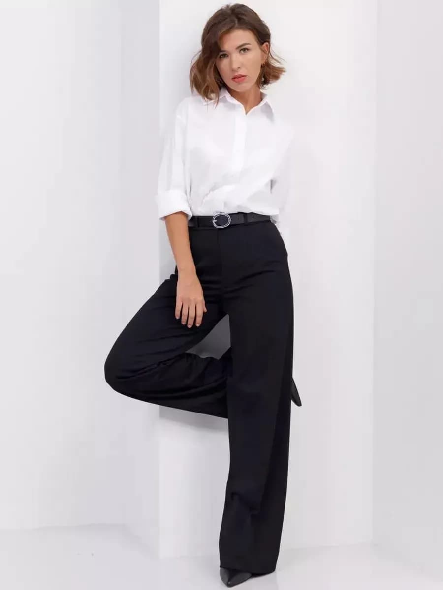 Брюки палаццо классические широкие