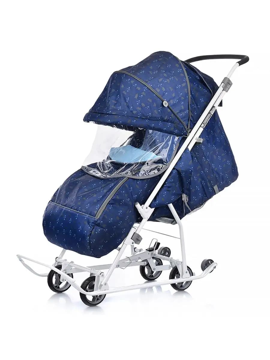 Санки коляска зимняя складная для новорожденных +