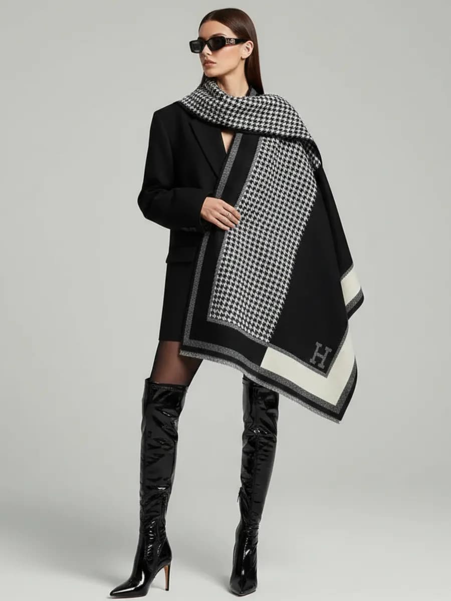 Палантин кашемир шарф теплый