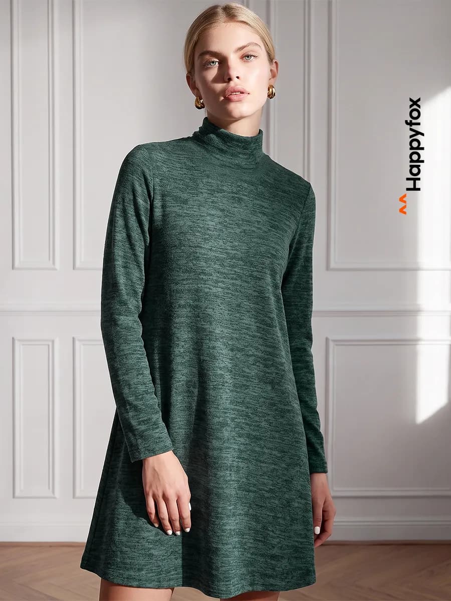 Платье трикотажное с длинным рукавом повседневное