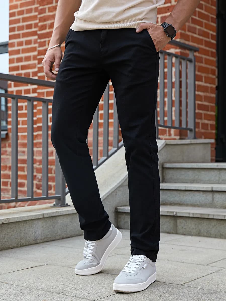 Брюки чинос под джинсы классические кэжуал зауженные