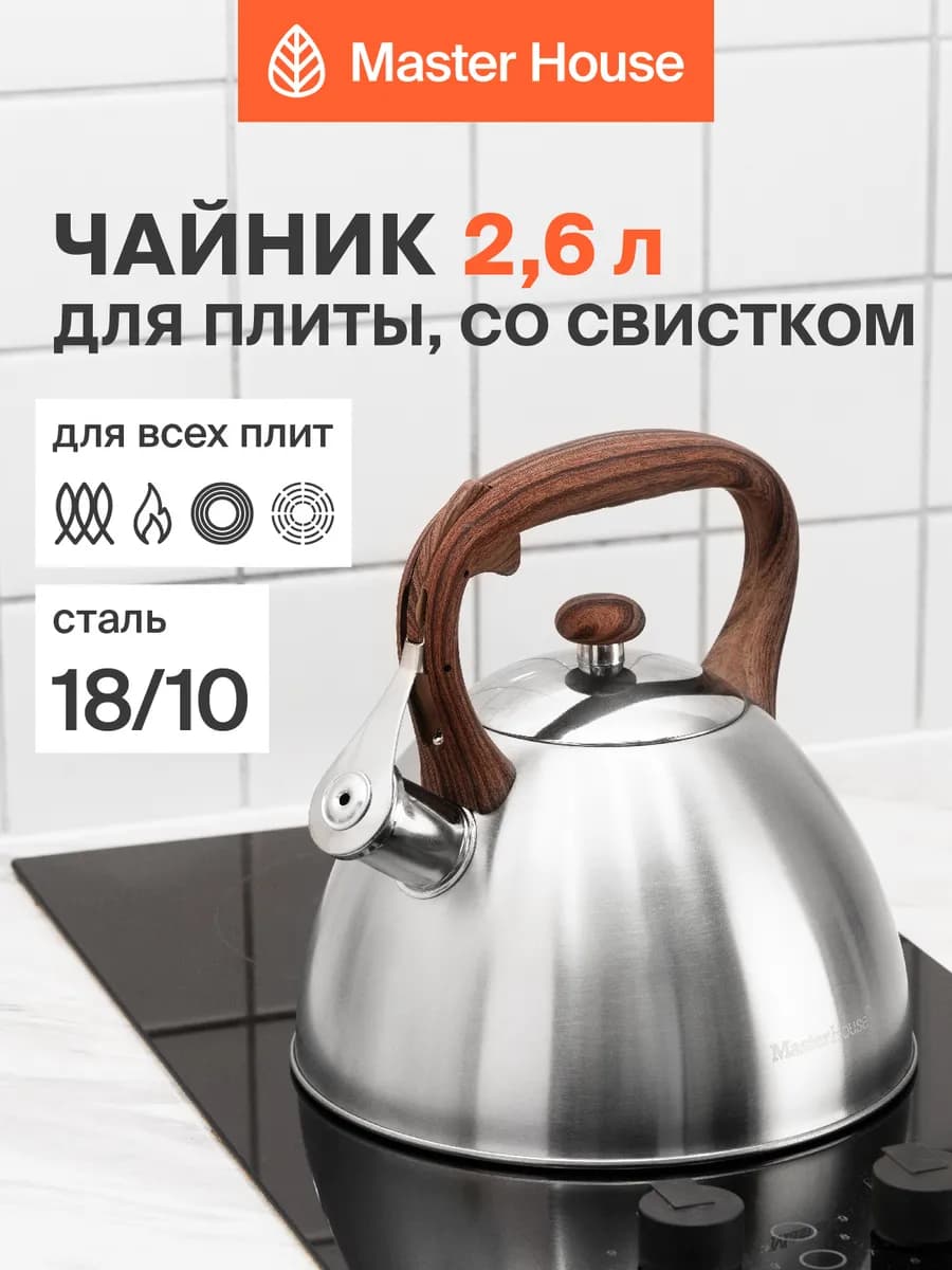 Чайник со свистком для плиты 2,6 л