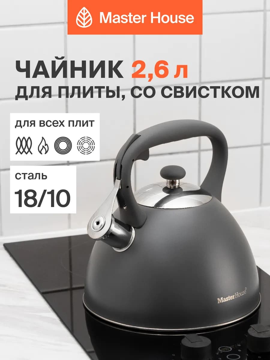 Чайник со свистком для плиты 2,6 л