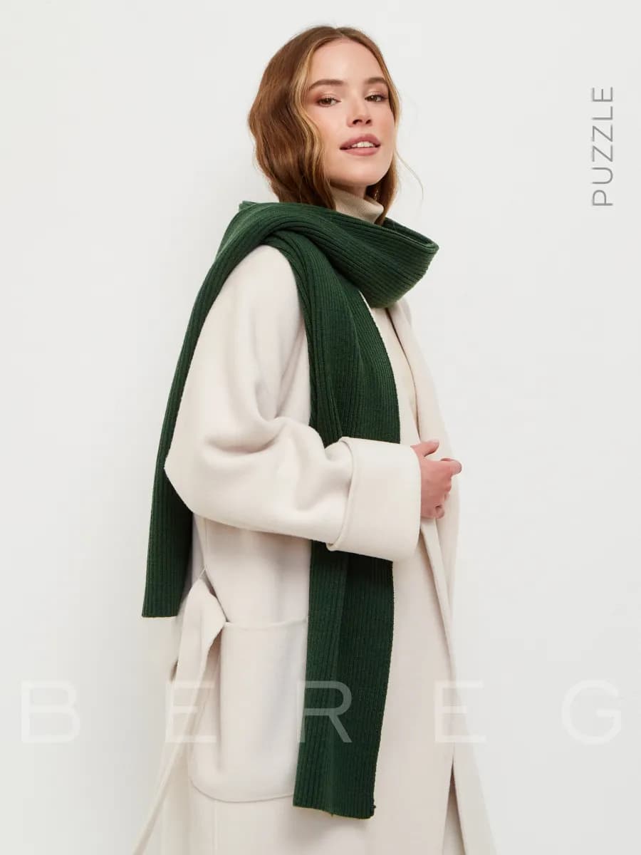 Шарф вязаный длинный, коллекция PUZZLE