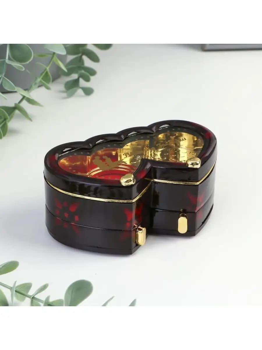 Шкатулка музыкальная "2 сердца" 11,5х7 с