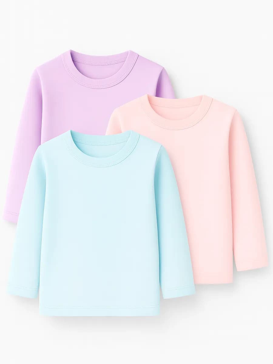 Лонгслив трикотажный базовый набор 3 шт