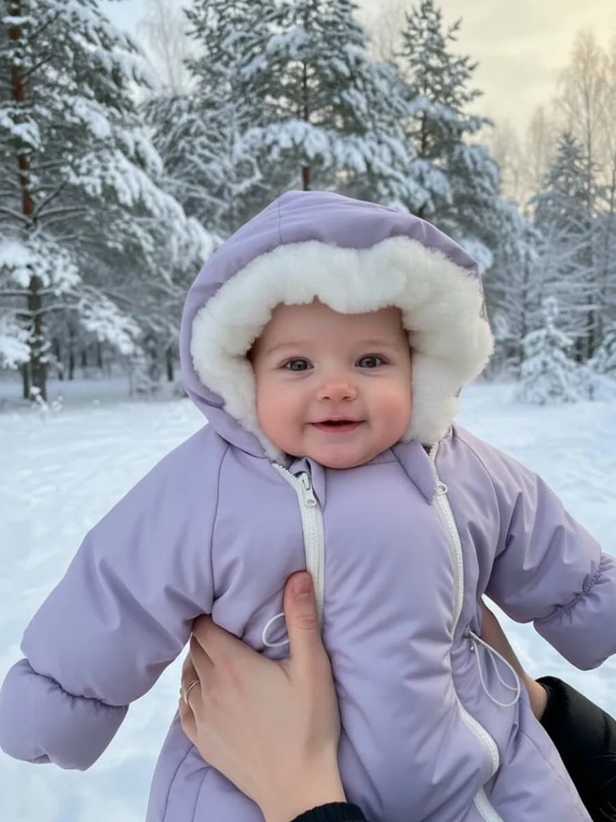 Зимний комбинезон для новорожденных