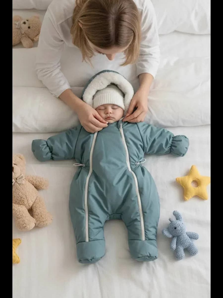 Зимний комбинезон для новорожденных