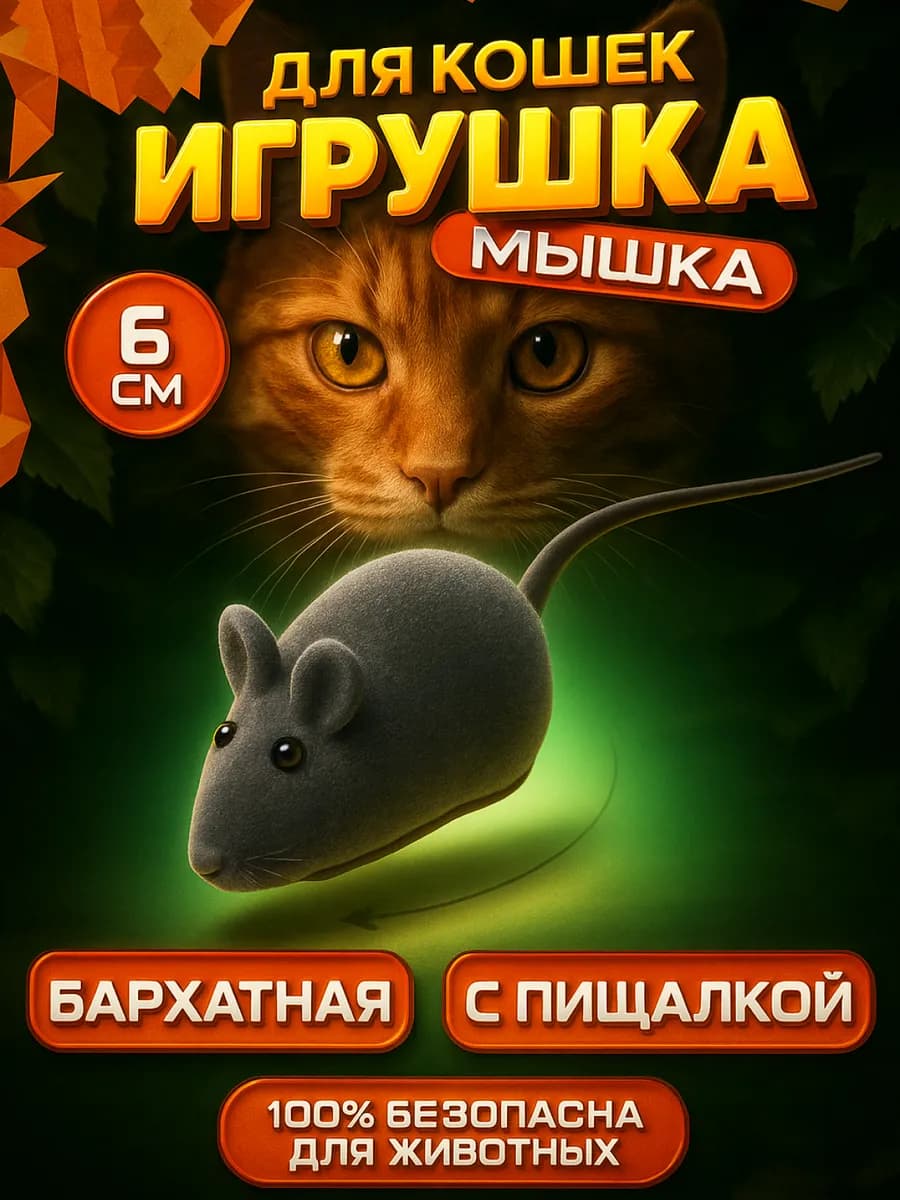 Игрушка для кошек мышка - фото 1