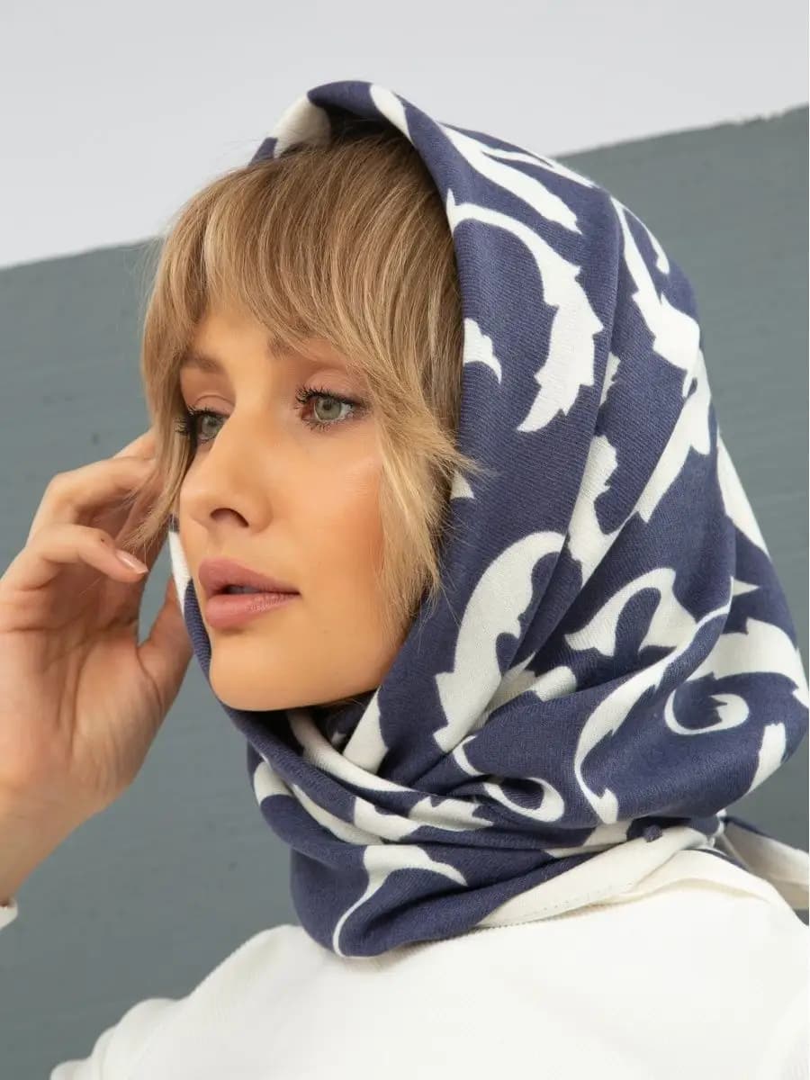 Теплый платок на голову, на шею